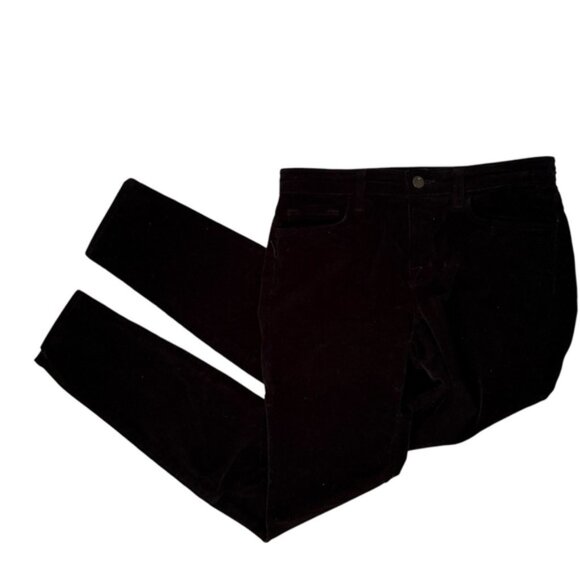 J BRAND BLACK SKINNY LEG STRETCH COTTON FINE WALE VELVET FEEL - Picture 1 of 12